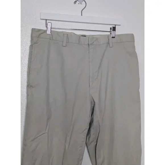 Banana Republic Pants Mens 36 X 34 Gavin Straight Fit Chino Beige Flat Front - Picture 6 of 9